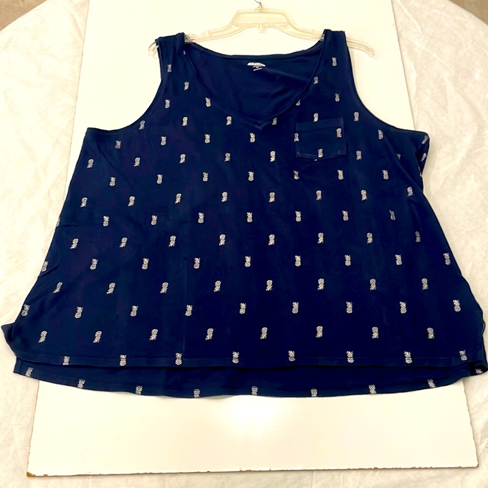 OLD NAVY Tank Top Pineapple Pattern, Size XXL